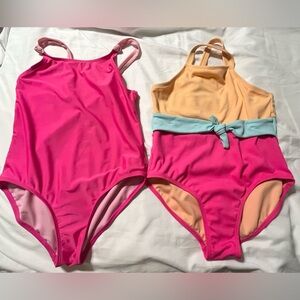 Wonder Nation Pink and Yellow Kids One Pieces